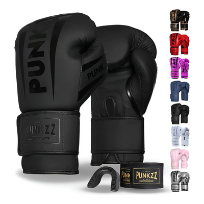Guantes De Box Punkzz Para Kickboxing,strap Velcro, 8 - 18oz | Envío gratis