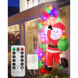 Papa Noel Inflable De Navidad De 5 Pies Con Luz Led Incorpor