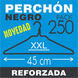 Perchas De Alambre - Perchón X250 Reforzada - Color Negro