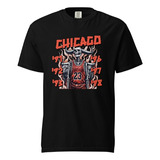 Polera Unisex Chicago Bulls Nba Toros Algodon Estampado