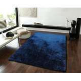 Tapete Sala Area Rug Ultra Shag Color Azul Marino 1.40x2.00