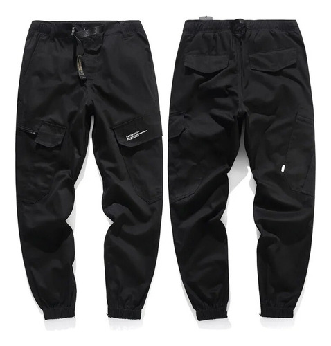 I Pantalones Cargo Camo Joggers Para Hombre, Color Negro Y