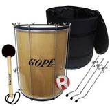 Kit Surdo Gope 18 X 60cm Bme6018pe Com Capa Tripe + Maçaneta