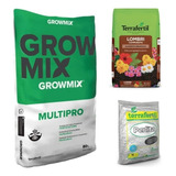 Combo Sustrato Growmix Multipro 80l Pack Humus Y Perlita 5l