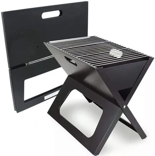 Asador Portatil Plegable De Carbon Acero Inoxidable /e