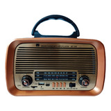 Bocina Bluetooth Radio Vintage Retro Recargable Portatil