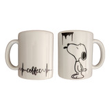 Taza Para Café O Te De Snoopy Gota Cafe  11 Oz + Regalo 