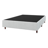 Base Cama Box Para Colchão Casal 138x188cm Larissa Branco Umaflex