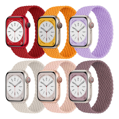 6 Correas Elásticas Para Apple Watch Iwatch Ultra Se 9 8 7 6