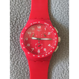 Reloj Swatch Silicona Rojo 