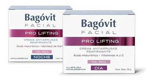 Combo Bagovit Pro Lifting Dia Y Noche Para Piel Seca
