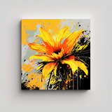 20x20cm Cuadro Dibujo Living Yellow And Orange Colors Neo-no