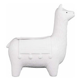 Macetero De Cerámica Con Forma De Llama, Blanco