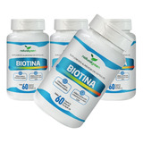 Kit 4x Biotina 240 Caps Vitamina Antiqueda Cabelos E Unhas