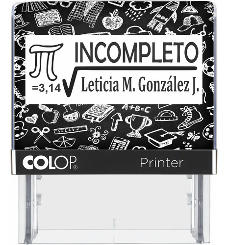 Sellos Personalizados Maestros Docente Profesor 3x6.9cm