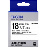 Cinta Epson Lk5wbn Texto Negro Sobre Fondo Blanco 18mmx 9mts