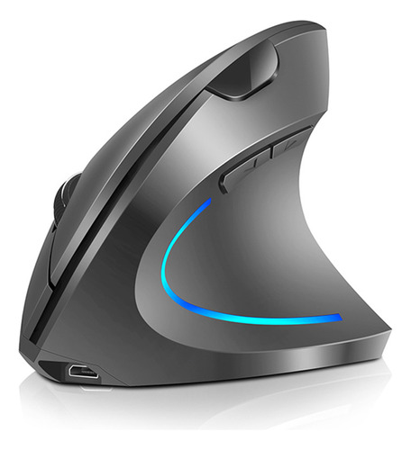 Mouse Vertical Inalámbrico 2.4g Bt Dual-mode Recargable Rgb