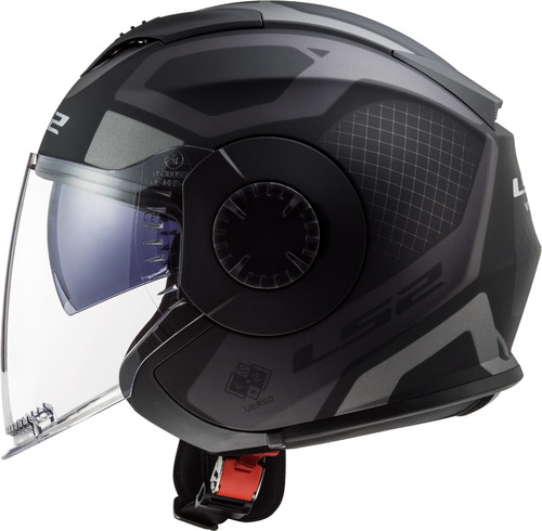 Casco Abierto Moto Ls2 570 Verso Marker Doble Visor 