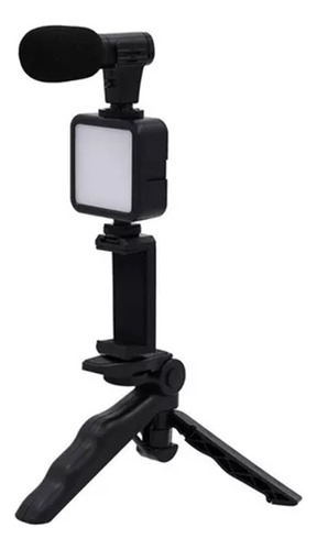 Kit De Video Portátil Con Micrófono Y Luz Led + Trípode