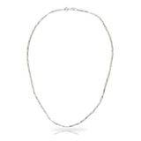 Collar Cadena Delgada Para Mujer Plata 925 3-1 45cm X .2mm