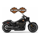 Par Emblema Adesivo Compatível Tanque Harley Davidson Ha014