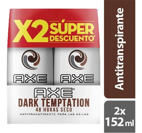 Desodorante Axe 152 Ml 2und Dark Temptation Oferta