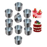 Set De 10 Moldes 12cm Mini Pastel Flan Chese Cake Reposteria