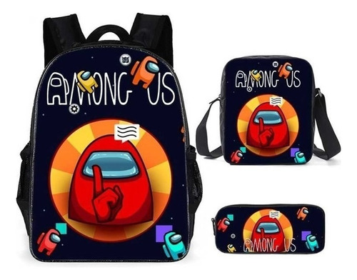 Mochila Escolar  Bolsa De Hombro Conjunto De 3 Pcs,cartoon