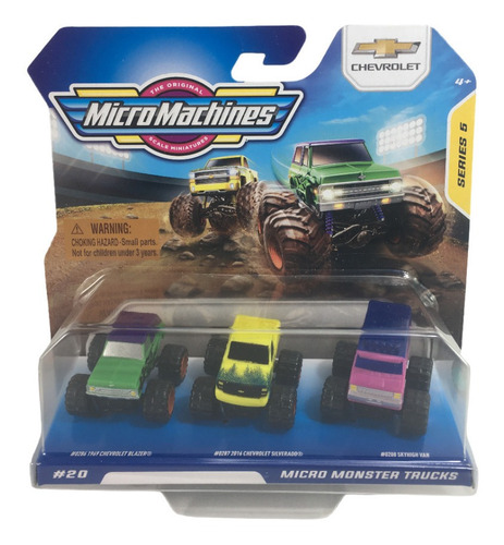 Micro Machines Serie 5 Micro Monster Trucks #20 3 Vehiculos 