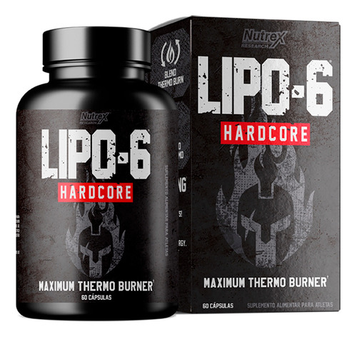 Lipo 6 Hardcore 60cáps Original Nutrex Research Val. Longa