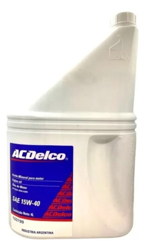 Aceite 4 Lt. Acdelco 15w40 Mineral 98550993