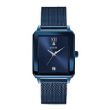 Guess Rectangular Navy U1074g2 Reloj Hombre 35mm