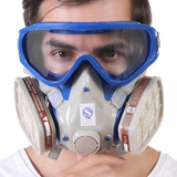 Máscara Antigás Militares Respirador De Filtro Y Gafas