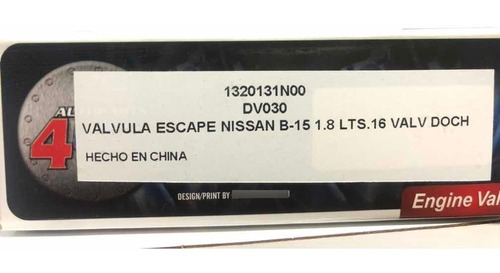 Vlvula Escape Nissan Sentra B13 B14 16v 1.6lts Soch Foto 5