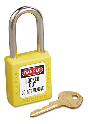 Candado De Bloqueo Master Lock Nº 410 Color Amarillo 6