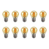 Pack X 10 Lampara Gota Filamento Led 4w E27 Vintage