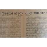 Partitura Antigua 1920 Los Chichicuilotes. German Bilbao