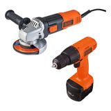 Combo Black + Decker Taladro Inalámbrico + Amoladora Fs