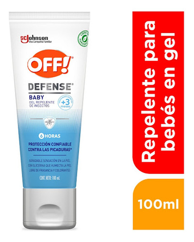 Off! Defense Baby Repelente De Insectos En Gel X 100 Ml