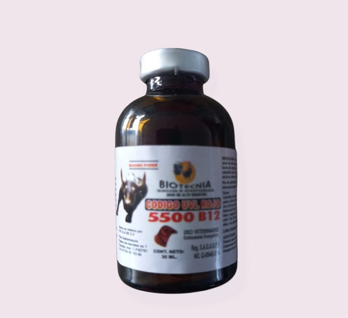 Vitamina Para Gallo 5500 B12 Codigo Rojo Uvl 30ml