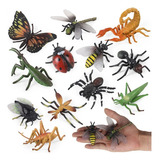 Kit 12 Figuras De Insectos Maqueta Educación Escorpión Manti
