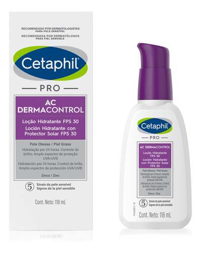 Cetaphil Pro Ac Control Loção Hidratante Facial Fps30 118ml