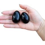 Ovo Yoni Egg Obsidiana Negra Quartzo Natural S/furo 