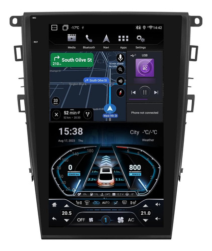 Radio Estéreo E10 Para Ford Fusion Mondeo 2013 A 2019 Androi