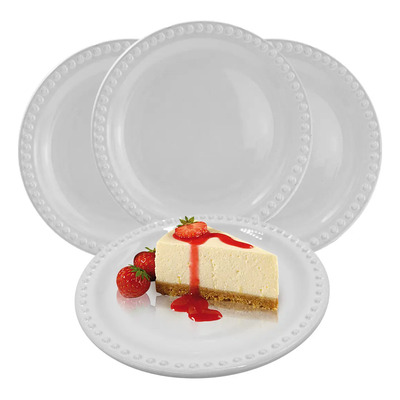 Platos Extendidos Postre Redondo 20cm Emboss Mauve 24 Pzas | Envío gratis