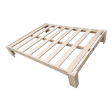 Base Para Cama Matrimonial De Madera De Pino Americano 