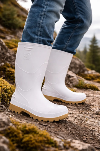 Bota Lluvia Caballero Trabajo Impermeable