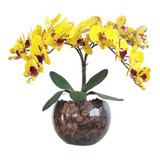 Arranjo De Orquídea Artificial Com Vaso Flores Realistas