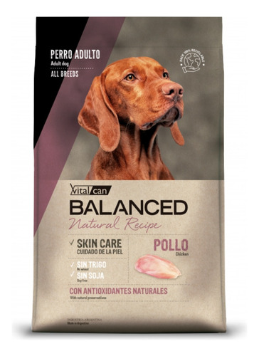 Alimento Perro Adulto Vitalcan Natural Recipe Pollo 3kg 