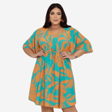 Vestido Plus Size Curto Bata Soltinha Veste Até 56 Plus